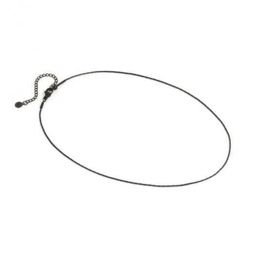 Nomination seimia collana in acciaio nero