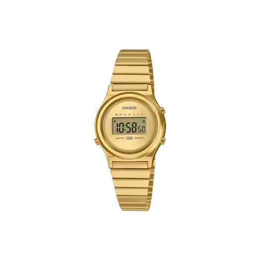 Casio vintage round mini gold tone