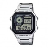 Casio ae series world time metal