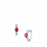 Mirco visconti orecchini a cerchio con brillanti e rubini