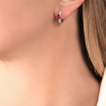 Mirco visconti orecchini a cerchio con brillanti e rubini