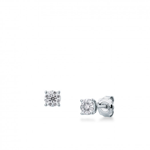 Mirco visconti orecchini magic quadrati con brillanti 0,35 ct