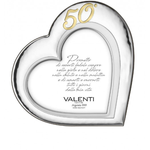 Valenti cornice cuore 50° annivesario