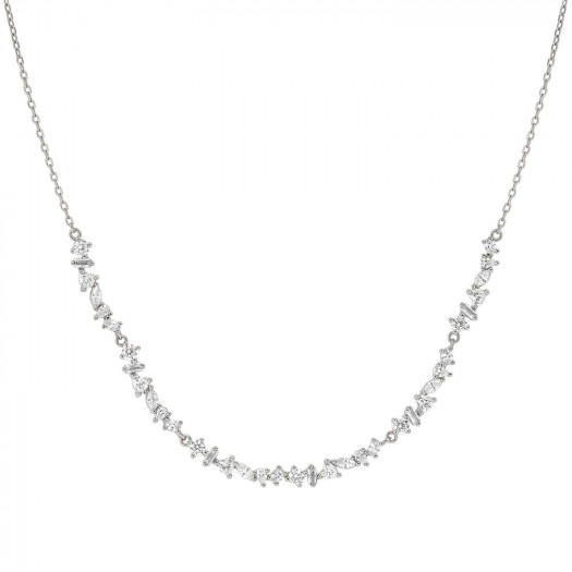 Nomination collana colour wave ed. mini in argento 925 e cubic zirconia bianco fin. argento