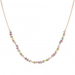 Nomination collana colour wave ed. mini in argento 925 e cubic zirconia mixed fin. oro rosa