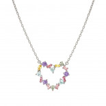 Nomination collana colour wave ed. mini in argento 925 (cuore) e cubic zirconia mixed fin. argento