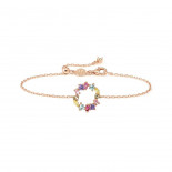 Nomination bracciale colour wave ed. mini in argento 925 (cerchio) e cubic zirconia mixed fin. oro rosa