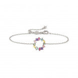 Nomination bracciale colour wave ed. mini in argento 925 (cerchio) e cubic zirconia mixed fin. argento
