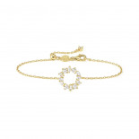 Nomination bracciale colour wave ed. mini in argento 925 (cerchio) e cubic zirconia bianco fin. oro giallo