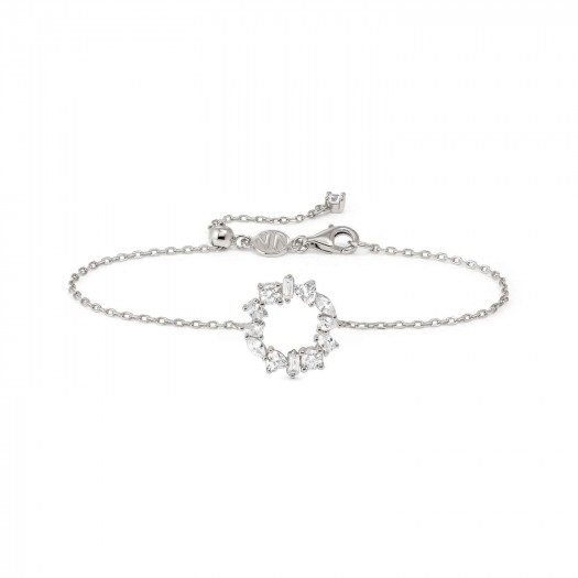 Nomination bracciale colour wave ed. mini in argento 925 (cerchio) e cubic zirconia bianco fin. argento