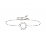 Nomination bracciale colour wave ed. mini in argento 925 (cerchio) e cubic zirconia bianco fin. argento
