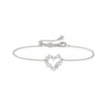 Nomination bracciale colour wave ed. mini in argento 925 (cuore) e cubic zirconia bianco fin. argento
