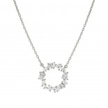 Nomination collana colour wave ed. mini in argento 925 (cerchio) e cubic zirconia bianco fin. argento