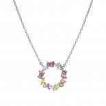 Nomination collana colour wave ed. mini in argento 925 (cerchio) e cubic zirconia mixed fin. argento