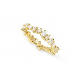 Nomination anello colour wave ed. mini in argento 925 e cubic zirconia bianco fin. oro giallo misura 13