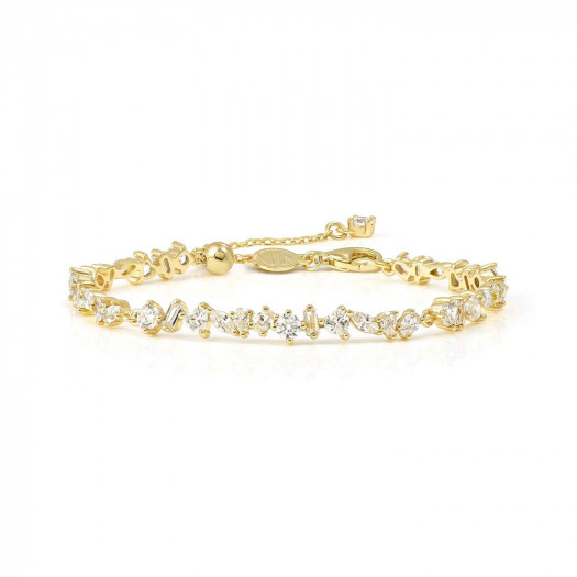 Nomination bracciale colour wave ed. mini in argento 925 e cubic zirconia bianco fin. oro giallo