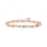 Nomination bracciale colour wave ed. mini in argento 925 e cubic zirconia mixed fin. oro rosa