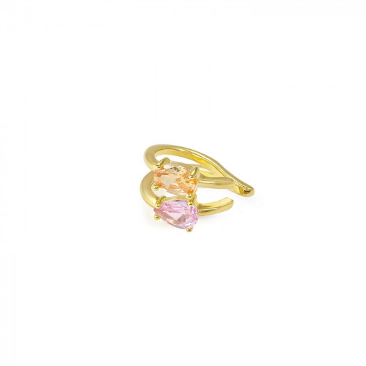 Nomination orecchino earcuff colour wave gt giallo- rosa