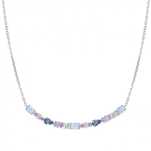 Nomination collana ricca colour wave zirconi blu st