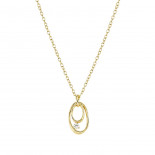 Nomination collana my rebel art in argento 925 e cubic zirconia ovale oro giallo