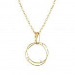 Nomination collana my rebel art in argento 925 (pendente tondo) e cubic zirconia oro giallo