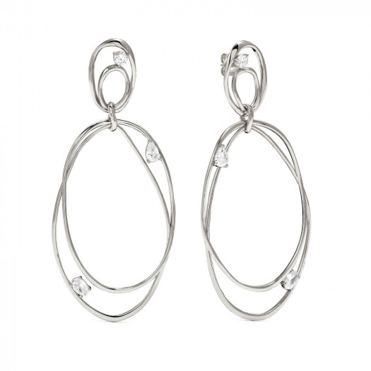 Nomination orecchini my rebel art in argento 925 (ovale grande) e cubic zirconia argento