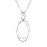 Nomination collana my rebel art in argento 925 (lunga ovale grande)e cubic zirconia argento