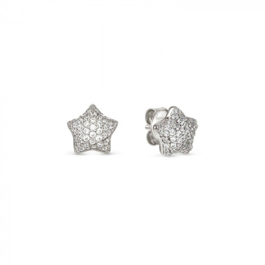 Nomination orecchini lifepoetry in argento 925 e pavë di cubic zirconia stella