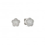 Nomination orecchini lifepoetry in argento 925 e pavë di cubic zirconia fiore