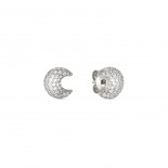 Nomination orecchini lifepoetry in argento 925 e pavë di cubic zirconia luna