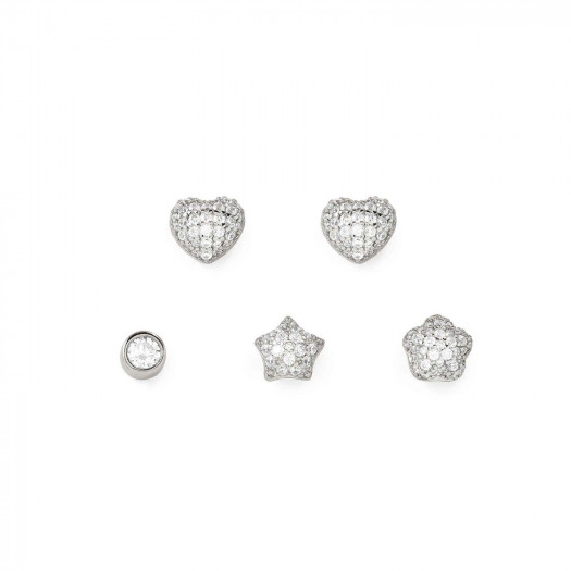Nomination set orecchini lifepoetry in argento 925 e pavë di cubic zirconia bianco