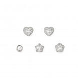 Nomination set orecchini lifepoetry in argento 925 e pavë di cubic zirconia bianco