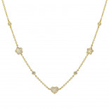 Nomination collana lifepoetry in argento 925 (ricca) e pavë di cubic zirconia misto oro giallo