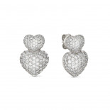 Nomination orecchini lifepoetry in argento 925 (pendente) e pavë di cubic zirconia cuore