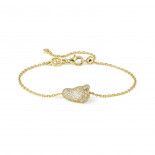 Nomination bracciale lifepoetry in argento 925 e pavë di cubic zirconia piede oro giallo