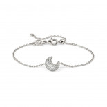 Nomination bracciale lifepoetry in argento 925 e pavë di cubic zirconia luna