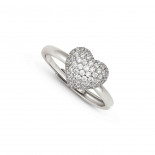 Nomination anello lifepoetry in argento 925 e pavë di cubic zirconia cuore