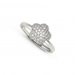Nomination anello lifepoetry in argento 925 e pavë di cubic zirconia fiore