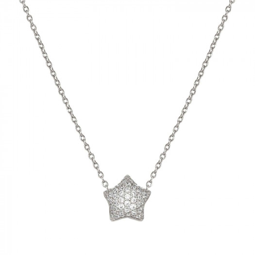 Nomination collana lifepoetry in argento 925 e pavë di cubic zirconia stella