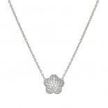 Nomination collana lifepoetry in argento 925 e pavë di cubic zirconia fiore