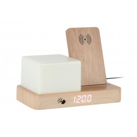 Karlsson alarm clock+ light wood