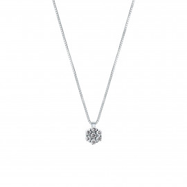 Mirco visconti girocollo fiore con brillanti 0,21 ct