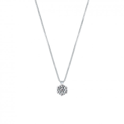 Mirco visconti girocollo fiore con brillanti 0,21 ct