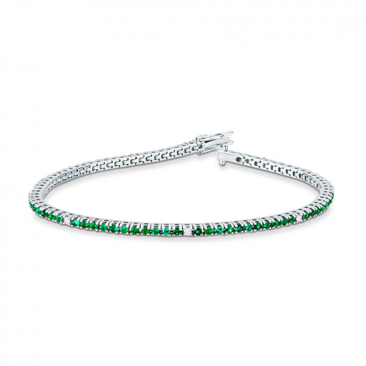 Mirco visconti bracciale tennis con smeraldi e brillanti