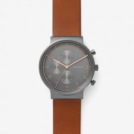 Skagen ancher brown pelle