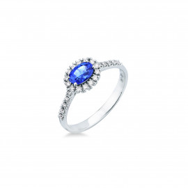Mirco visconti anello con zaffiro blu e brillanti