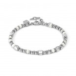 Nomination bracciale instinctstyle ed. infinity in acciaio e pietre naturali howlite bianca