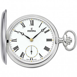 Festina saponetta in argento meccanico roman