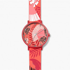 Skagen aaren floreal print coral 36mm