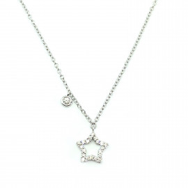 Mirco visconti girocollo con stella forata 0,13 ct